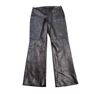 Danier Black Leather Pants. Size 6. Italian Leather.